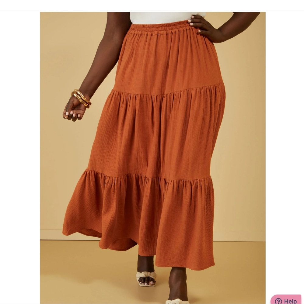 Cotton Gauze MAXI SKIRT